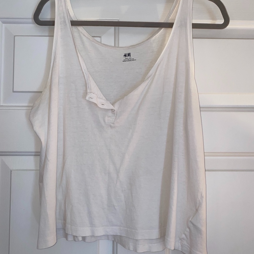 White Loose Tank